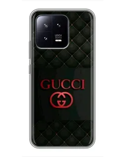 Чехол для Xiaomi 13 с картинкой «Gucci — стеганый черный»