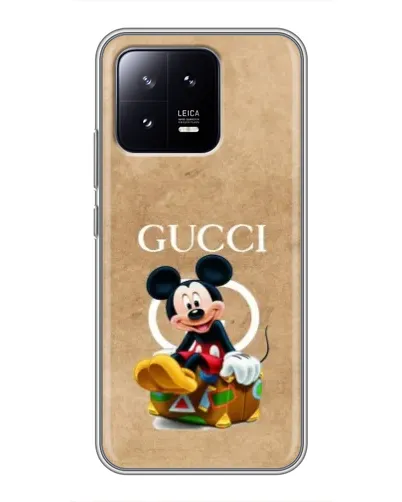 Чехол для Xiaomi 13 с картинкой «Микки Маус Gucci — крафт» Чехол для Xiaomi 13 с картинкой «Микки Маус Gucci — крафт»