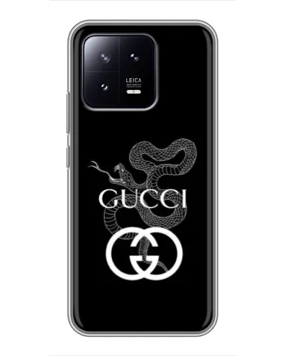 Чехол для Xiaomi 13 с картинкой «Gucci — серебряная змея» Чехол для Xiaomi 13 с картинкой «Gucci — серебряная змея»
