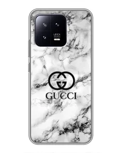 Чехол для Xiaomi 13 с картинкой «Gucci — мраморный шик»
