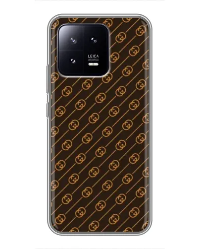Чехол для Xiaomi 13 с картинкой «Gucci — золотые диагонали» Чехол для Xiaomi 13 с картинкой «Gucci — золотые диагонали»