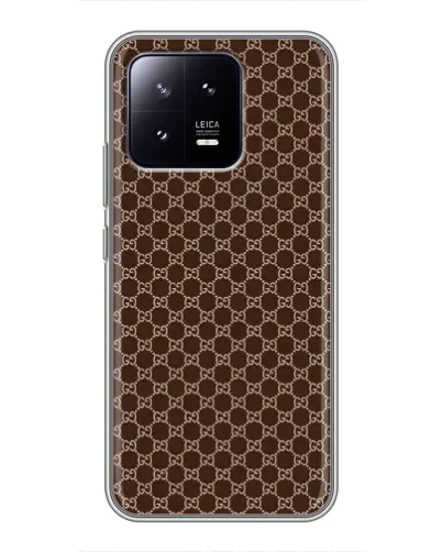 Чохол для Xiaomi 13 з картинкою «Gucci — шоколадна сітка» Чохол для Xiaomi 13 з картинкою «Gucci — шоколадна сітка»