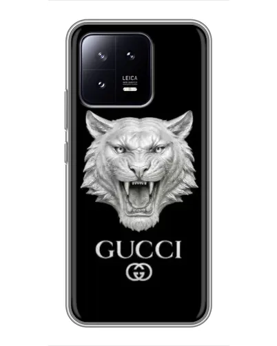 Чохол для Xiaomi 13 з картинкою «Gucci — срібний лев» Чохол для Xiaomi 13 з картинкою «Gucci — срібний лев»