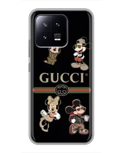 Чехол для Xiaomi 13 с картинкой «Gucci — герои Disney и монограмма» Чехол для Xiaomi 13 с картинкой «Gucci — герои Disney и монограмма»