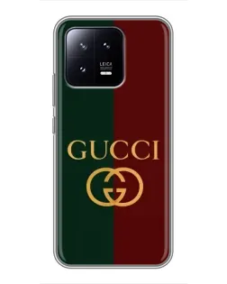 Чехол для Xiaomi 13 с картинкой «Gucci — темно-зеленый градиент» Чехол для Xiaomi 13 с картинкой «Gucci — темно-зеленый градиент»