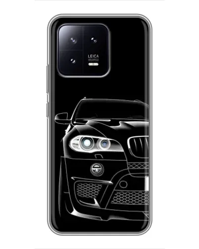 Чохол для Xiaomi 13 з картинкою «Темний силует BMW»