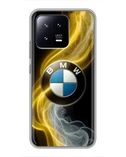 Чохол для Xiaomi 13 з картинкою «Золотистий дим BMW»