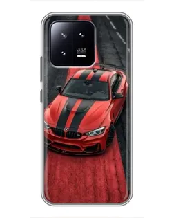 Чохол для Xiaomi 13 з картинкою «BMW на червоній доріжці»
