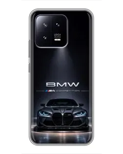 Чехол для Xiaomi 13 с картинкой «BMW сквозь ночной город» Чехол для Xiaomi 13 с картинкой «BMW сквозь ночной город»
