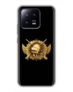 Чохол для Xiaomi 13 з картинкою «PUBG — помаранчевий градієнт»