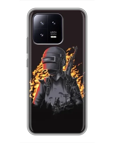 Чохол для Xiaomi 13 з картинкою «PUBG — вогняний силует» Чохол для Xiaomi 13 з картинкою «PUBG — вогняний силует»