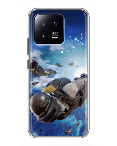 Чохол для Xiaomi 13 з картинкою «Десант PUBG — стрибок» Чохол для Xiaomi 13 з картинкою «Десант PUBG — стрибок»