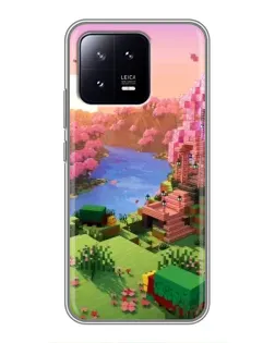 Чохол для Xiaomi 13 з картинкою «Рожеве дерево Minecraft»