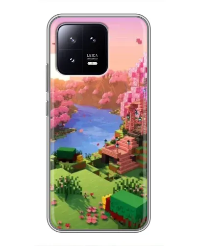 Чохол для Xiaomi 13 з картинкою «Рожеве дерево Minecraft»