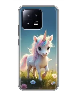 Чохол для Xiaomi 13 з картинкою «Єдиноріг на галявині»