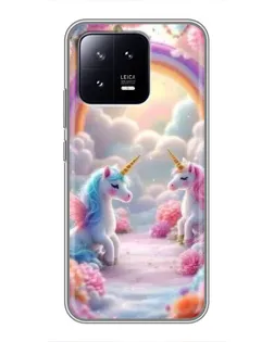 Чохол для Xiaomi 13 з картинкою «Веселка і єдинороги»