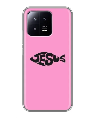 Чохол для Xiaomi 13 з картинкою «Рожевий символ Jesus» Чохол для Xiaomi 13 з картинкою «Рожевий символ Jesus»