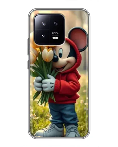 Чехол для Xiaomi 13 с картинкой «Микки с тюльпанами» Чехол для Xiaomi 13 с картинкой «Микки с тюльпанами»