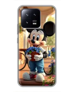 Чехол для Xiaomi 13 с картинкой «Микки садовод»