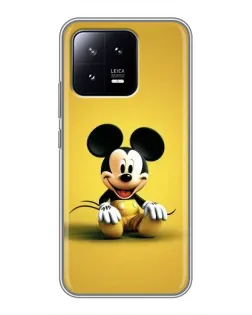 Чехол для Xiaomi 13 с картинкой «Микки на желтом»