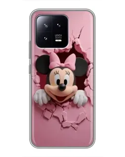 Чехол для Xiaomi 13 с картинкой «Минни сквозь стену»