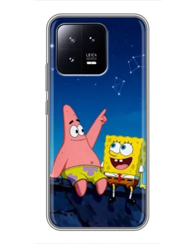Чехол для Xiaomi 13 с картинкой «Губка Боб и Патрик ночью» Чехол для Xiaomi 13 с картинкой «Губка Боб и Патрик ночью»