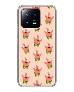 Чехол для Xiaomi 13 с картинкой «Патрик Стар паттерн»