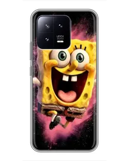 Чехол для Xiaomi 13 с картинкой «Взрывной Спанч Боб»