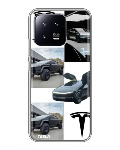 Чохол для Xiaomi 13 з картинкою «Колаж Cybertruck Tesla» Чохол для Xiaomi 13 з картинкою «Колаж Cybertruck Tesla»
