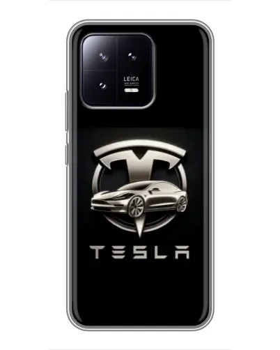 Чохол для Xiaomi 13 з картинкою «Tesla — срібне авто» Чохол для Xiaomi 13 з картинкою «Tesla — срібне авто»