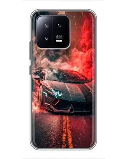 Чохол для Xiaomi 13 з картинкою «Lamborghini червоний дим» Чохол для Xiaomi 13 з картинкою «Lamborghini червоний дим»