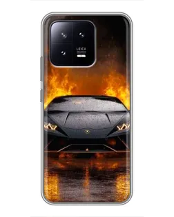 Чохол для Xiaomi 13 з картинкою «Lamborghini у вогні» Чохол для Xiaomi 13 з картинкою «Lamborghini у вогні»