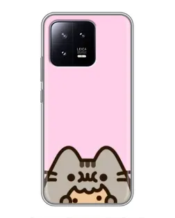 Чехол для Xiaomi 13 с картинкой «Pusheen и печенье»