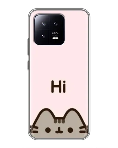 Чехол для Xiaomi 13 с картинкой «Пушин говорит Hi» Чехол для Xiaomi 13 с картинкой «Пушин говорит Hi»