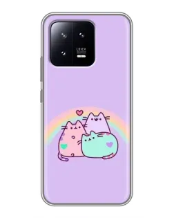 Чехол для Xiaomi 13 с картинкой «Радужные Пушины»