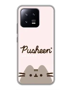 Чехол для Xiaomi 13 с картинкой «Pusheen логотип»