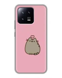 Чехол для Xiaomi 13 с картинкой «Pusheen сердце»