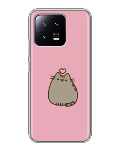 Чехол для Xiaomi 13 с картинкой «Pusheen сердце» Чехол для Xiaomi 13 с картинкой «Pusheen сердце»