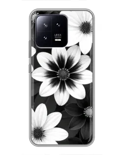 Чохол для Xiaomi 13 з картинкою «Монохромні айстри»