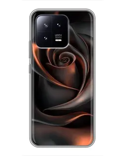 Чохол для Xiaomi 13 з картинкою «Шовкова чорна троянда»