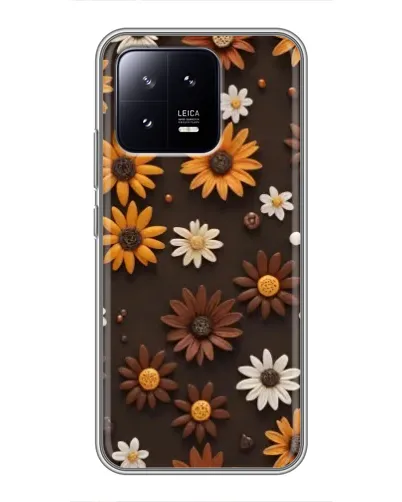 Чохол для Xiaomi 13 з картинкою «Візерунок з маленьких соняшників»
