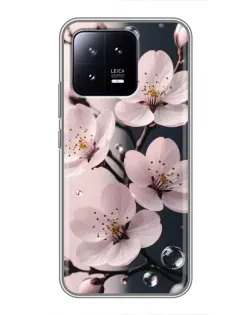 Чохол для Xiaomi 13 з картинкою «Ніжня сакура та краплі»