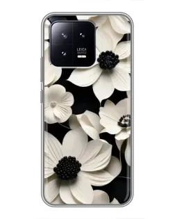 Чохол для Xiaomi 13 з картинкою «Об'ємні білі квіти»