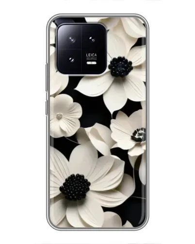 Чохол для Xiaomi 13 з картинкою «Об'ємні білі квіти»