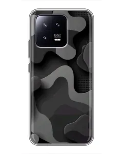 Чохол для Xiaomi 13 з картинкою «Темний абстрактний камуфляж»
