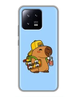 Чохол для Xiaomi 13 з картинкою «Капібара на скейті»
