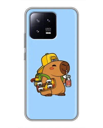 Чохол для Xiaomi 13 з картинкою «Капібара на скейті»