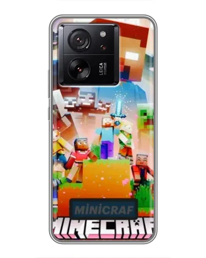 Чехол для Xiaomi 13T Pro с картинкой «Minecraft герои игры»