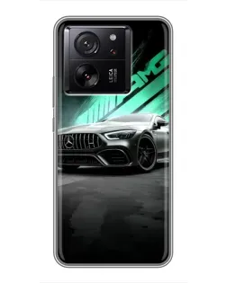 Чехол для Xiaomi 13T Pro с картинкой «Темный Mercedes AMG»