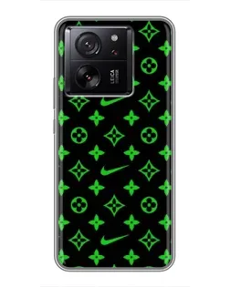 Чехол для Xiaomi 13T с картинкой «Неоновый принт LV»